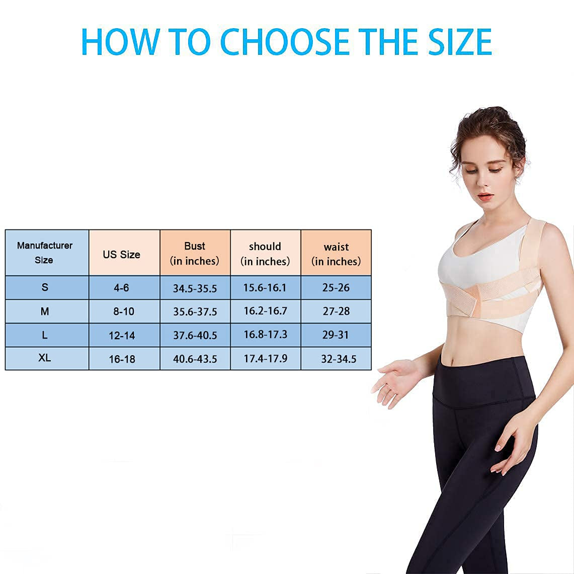 Posture Corrector for Women, Adjustable Upper Back Brace for Chest Support and Straighten Posture Bra for Women - Providing Back Neck Shoulder Upright Straightener