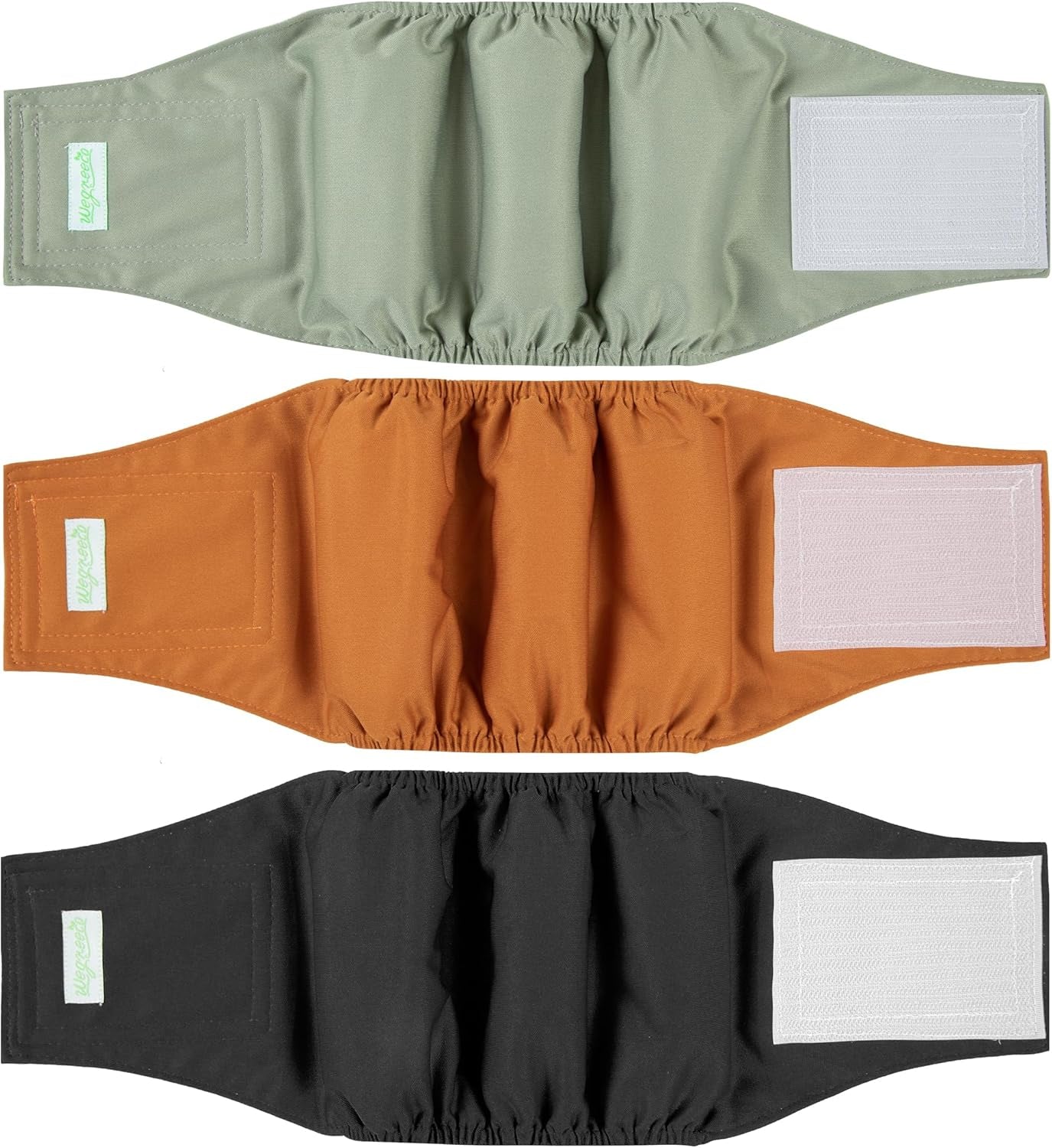 Washable Male Dog Diapers (Pack of 3) - Washable Male Dog Belly Wrap (Small - 11"- 14" Waist)