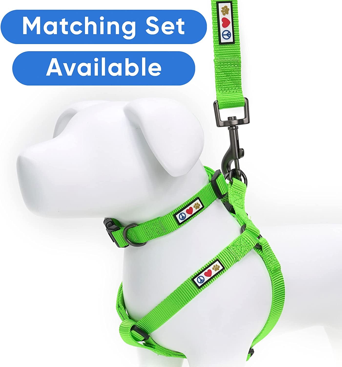 Solid 6 Ft Green Dog Leash M/L Custom Name and Phone Embroidery Strong Nylon Leash for Medium and Large Breeds