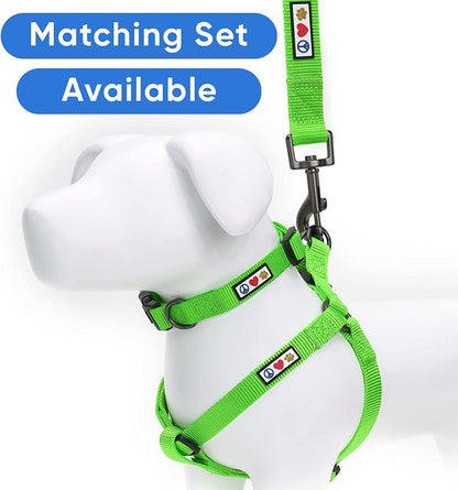 Solid 6 Ft Green Dog Leash M/L Custom Name and Phone Embroidery Strong Nylon Leash for Medium and Large Breeds