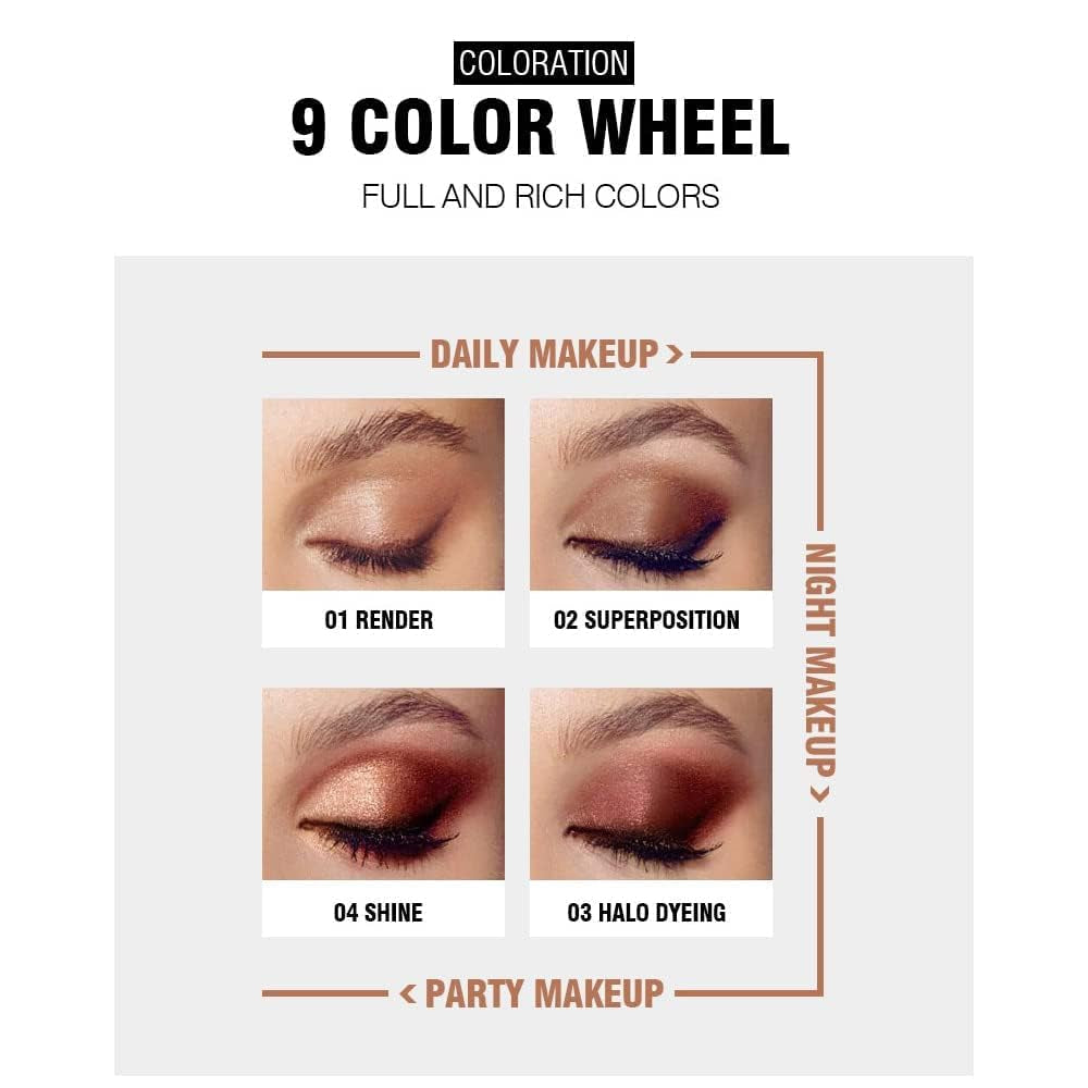 Colorful Eyeshadow Palette High Pigmented Makeup Palette Matte and Shimmer Glitter Eyeshadow Waterproof Long Lasting Eye Shadow Palette 06#