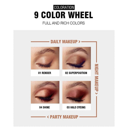 Colorful Eyeshadow Palette High Pigmented Makeup Palette Matte and Shimmer Glitter Eyeshadow Waterproof Long Lasting Eye Shadow Palette 06#