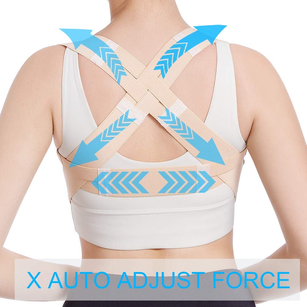 Posture Corrector for Women, Adjustable Upper Back Brace for Chest Support and Straighten Posture Bra for Women - Providing Back Neck Shoulder Upright Straightener